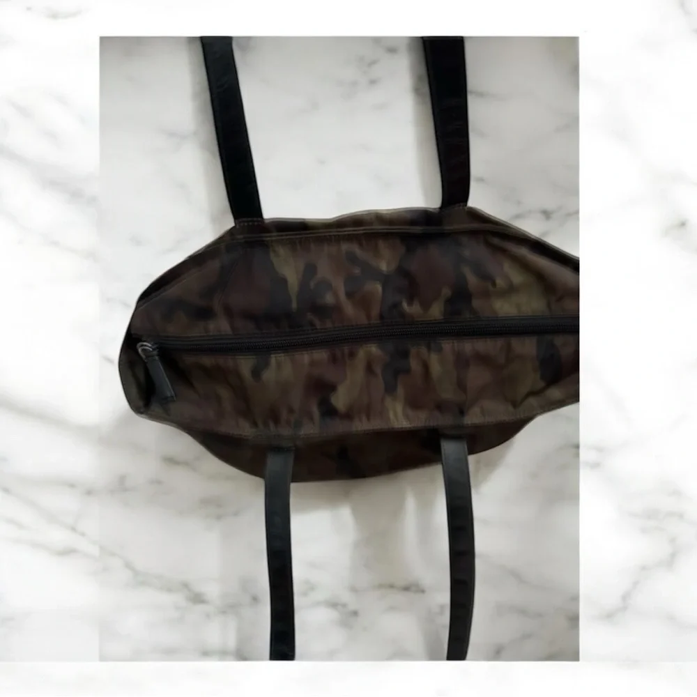 PRADA Nylon Tote Bag – Triangle Logo – Khaki Camouflage - Picture 7 of 16